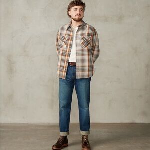 Freenote Cloth MENS JAPANESE FLANNEL - GOLDEN PHEASANT CHECK size xl EUC